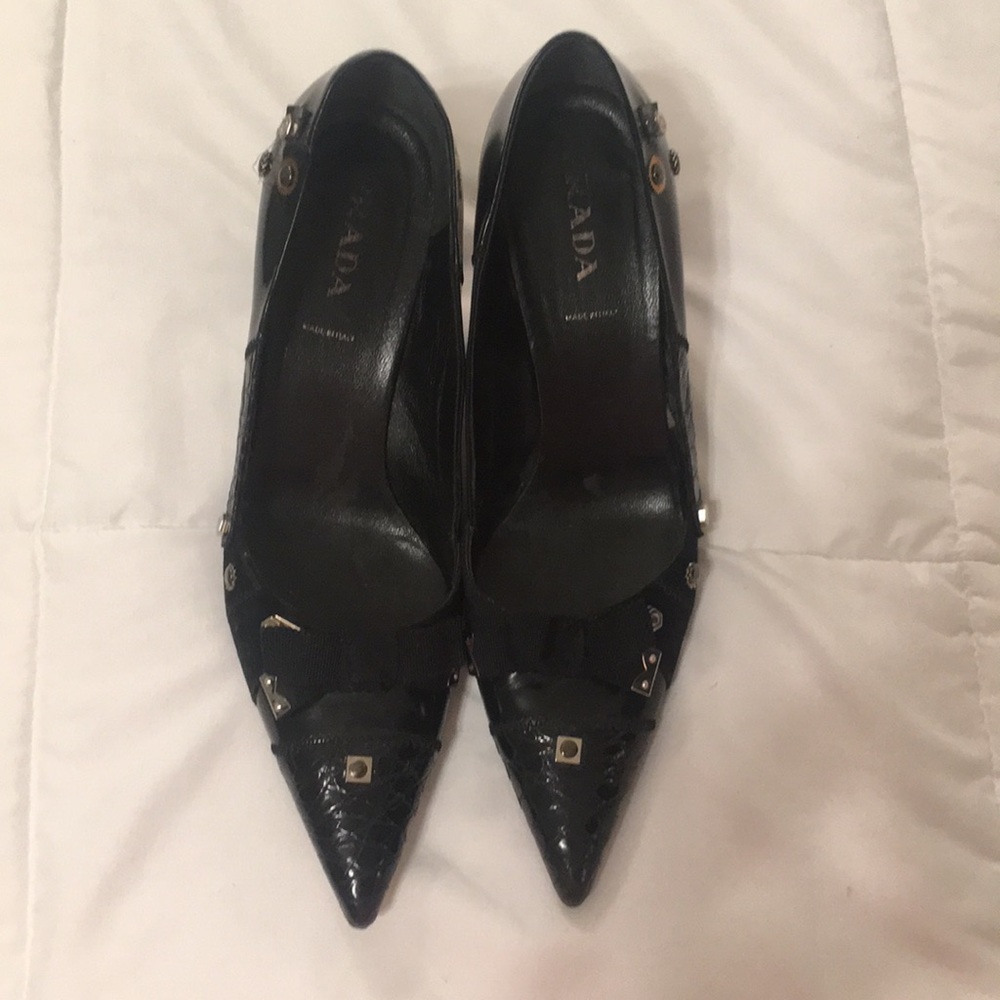 Prada Pointed Kitten Heels